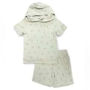 CARTER’S 2-Piece Green Hooded Dinosaur Print Set Toddler Boy’s size 3T